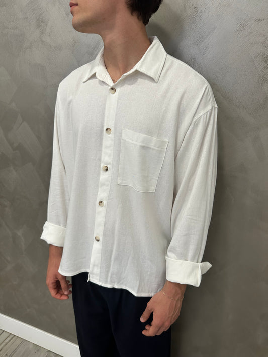 Camicia Desert Lino bianco