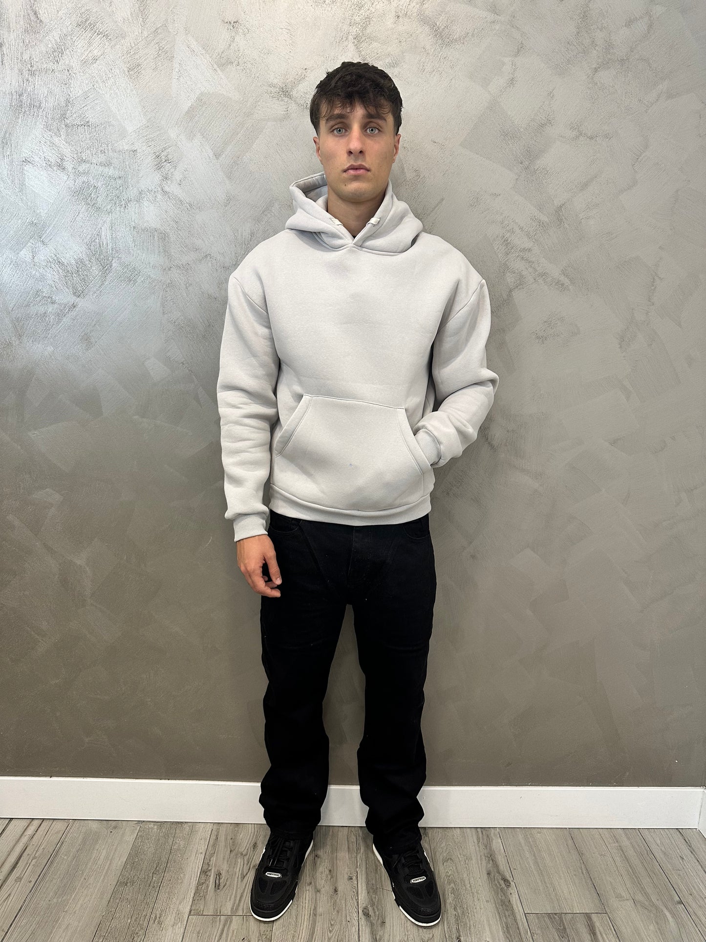 felpa doppio cotone grigio nike