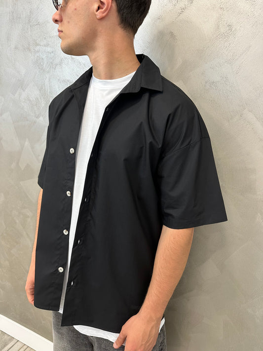 Camicia Oversize black 100% cotone