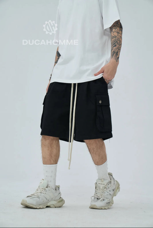 Pantaloncino cargo nero
