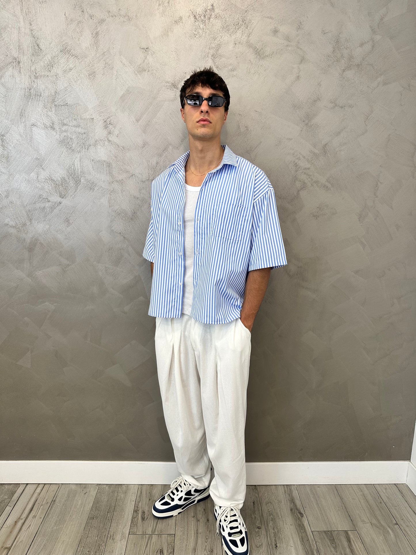 Pantalone Riviera Lino bianco