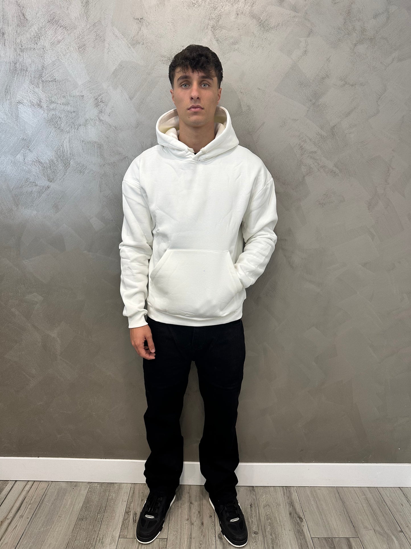 felpa doppio cotone white