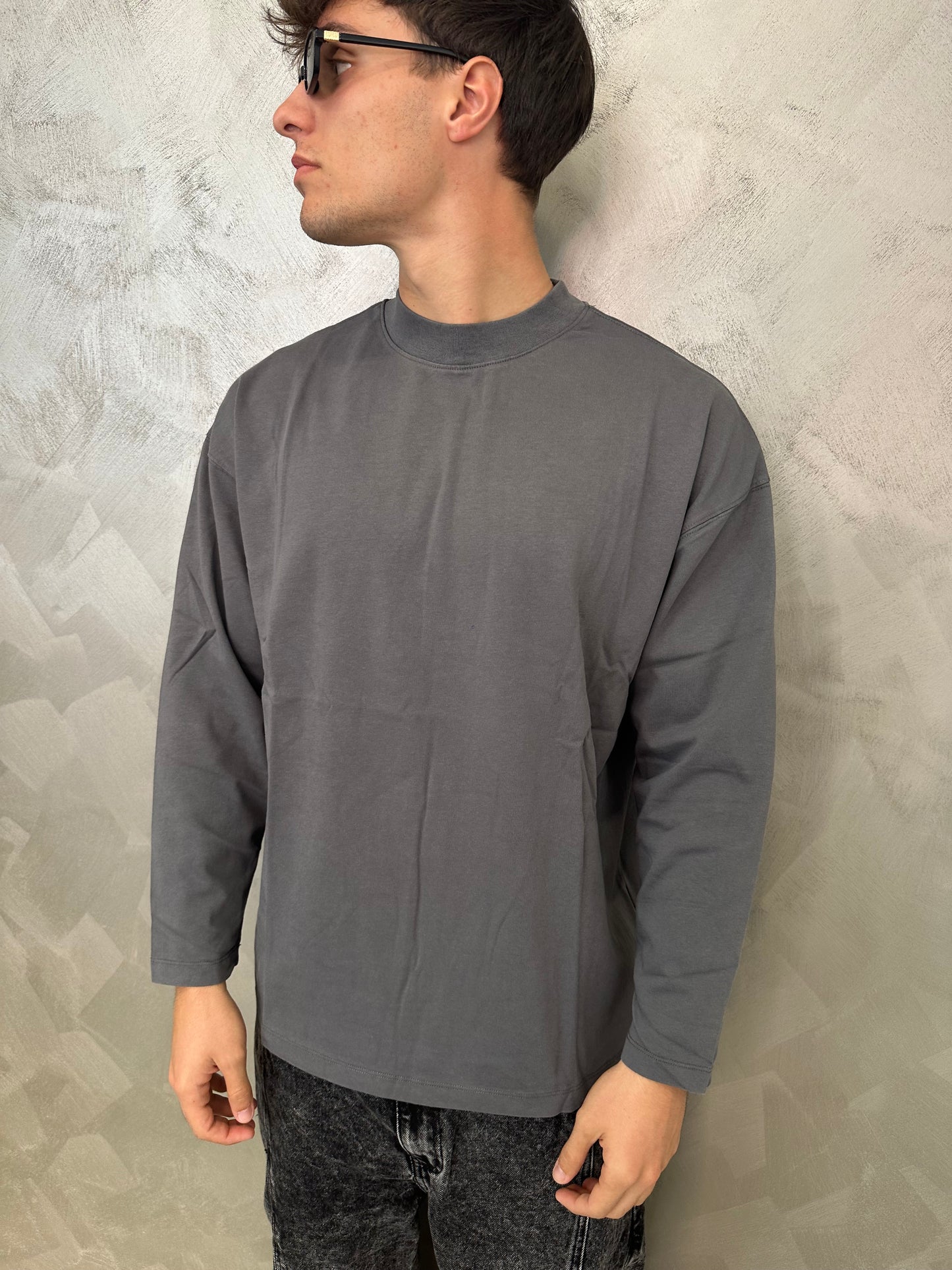 Longsleeve grigio piombo