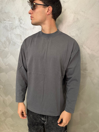 Longsleeve grigio piombo