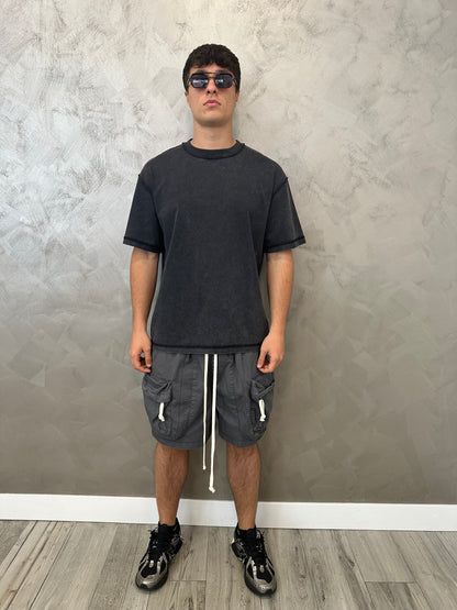 Cargo front zip grigio
