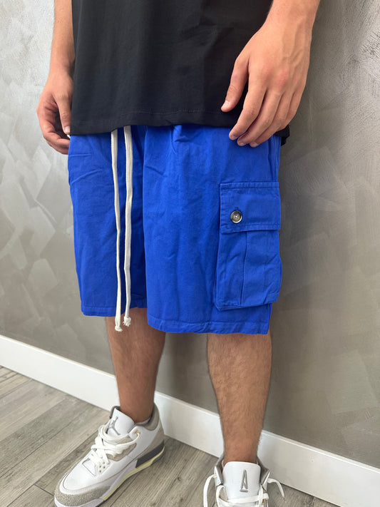 Pantaloncino cargo blu royal