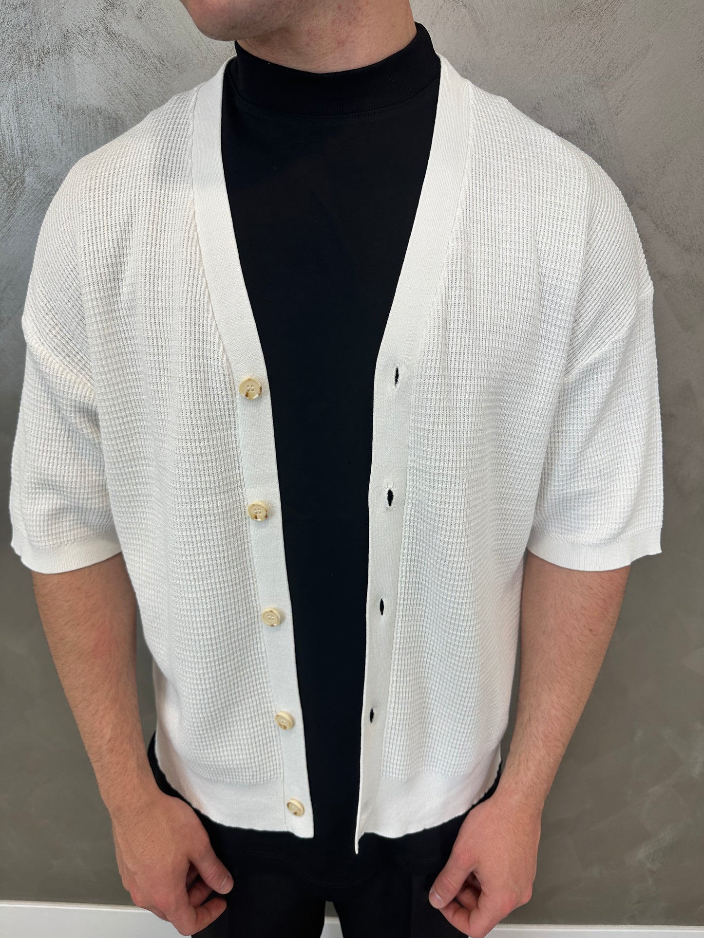 Cardigan Monaco Bianco