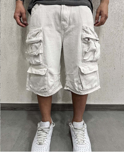 Short cargo baggy white