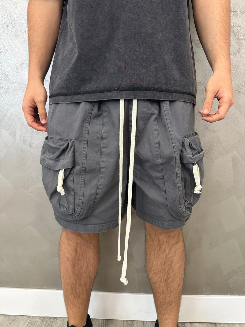 Cargo front zip grigio