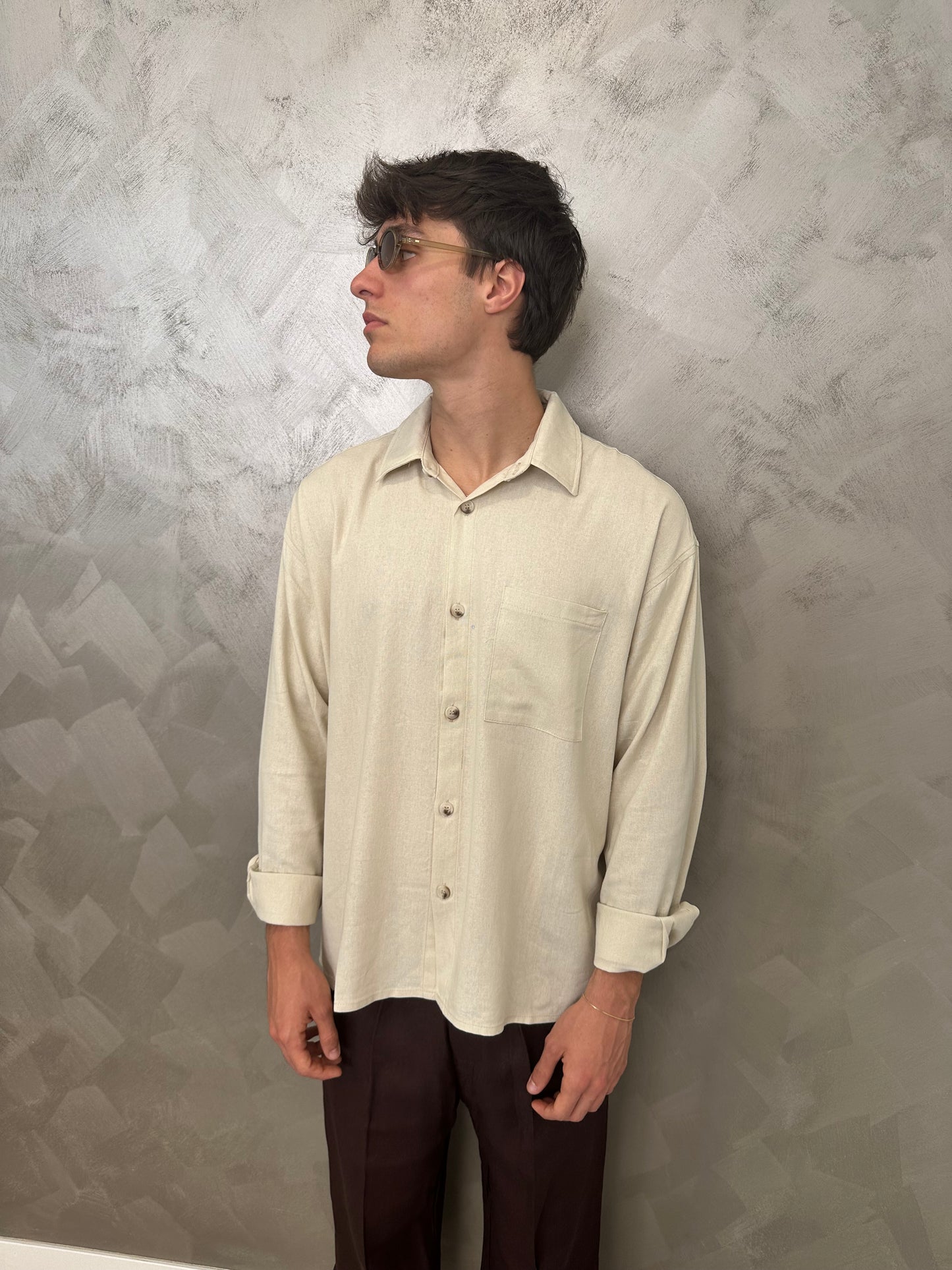 Camicia Desert Beige Lino