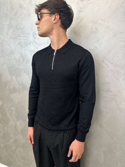 Polo black zip
