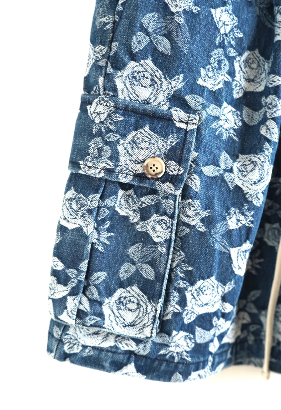 CARGO JEANS BLU ROSES