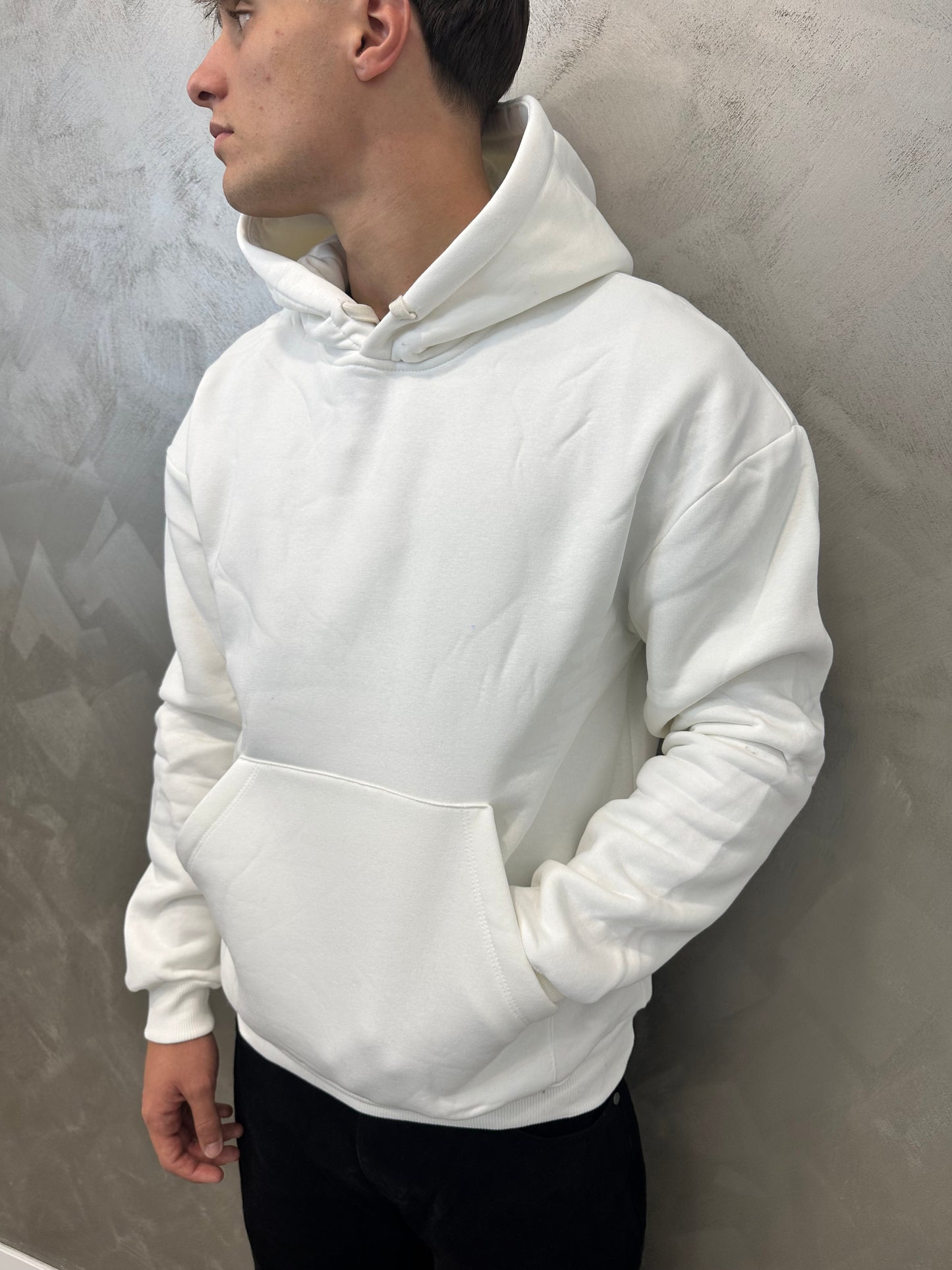 felpa doppio cotone white