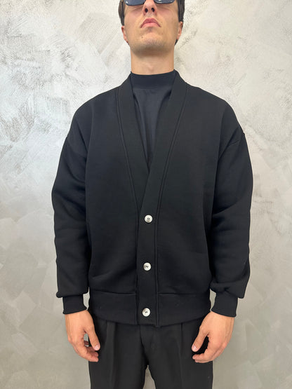 Cardigan felpato black