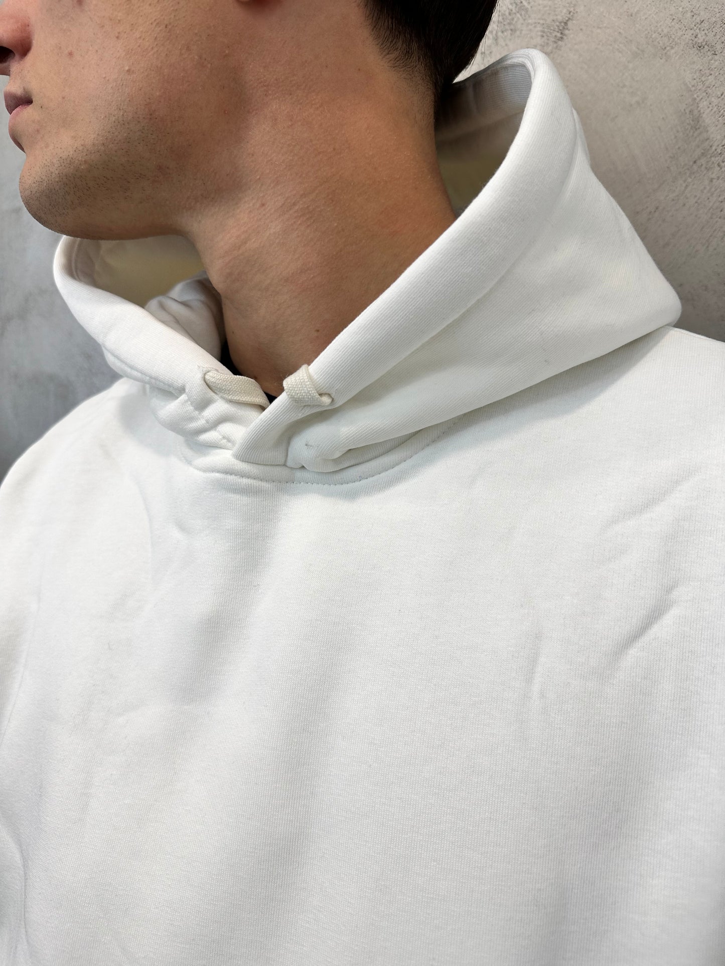 felpa doppio cotone white