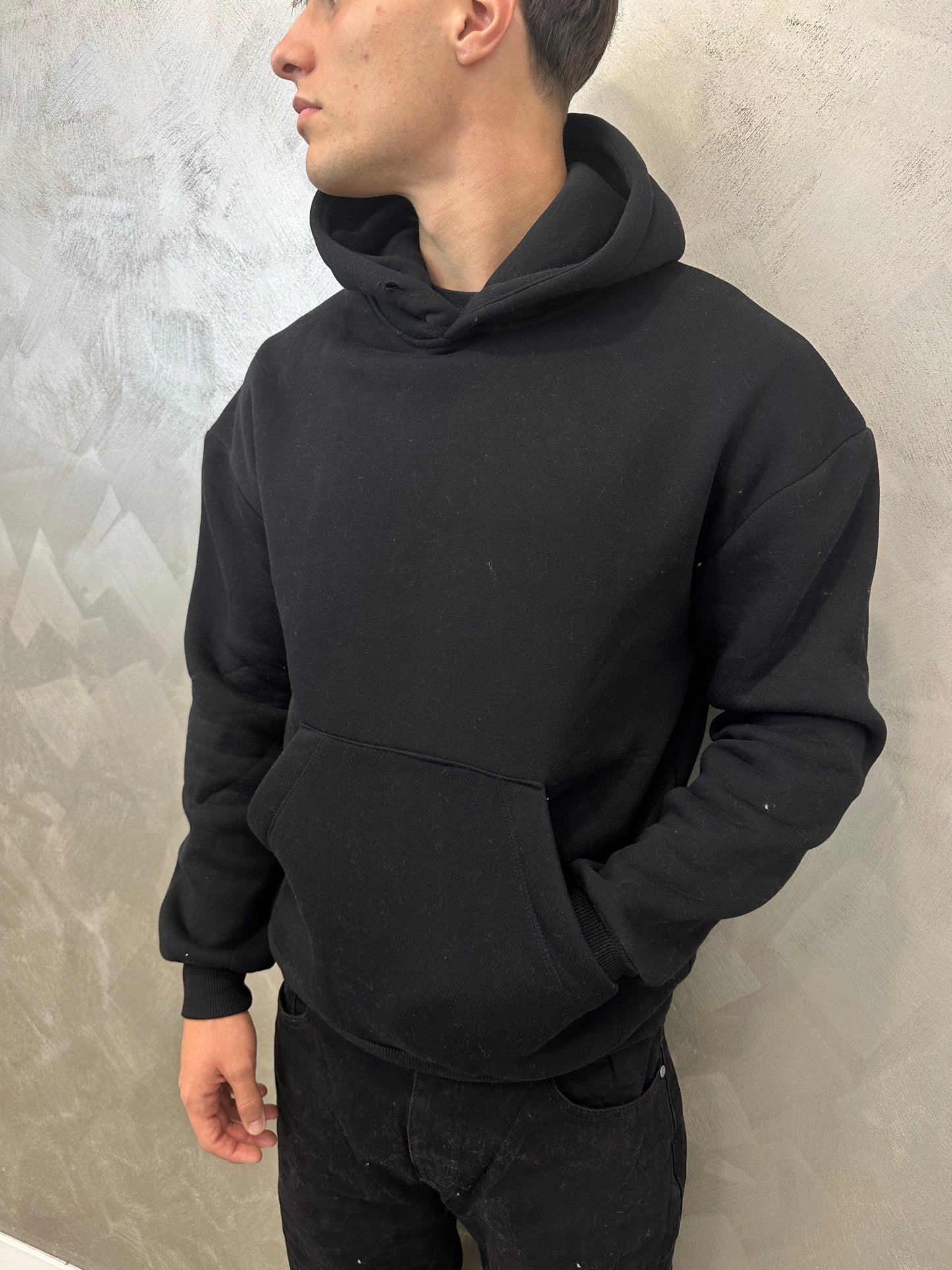 felpa doppio cotone black