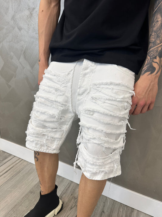 JEANS DESTROYED WHITE