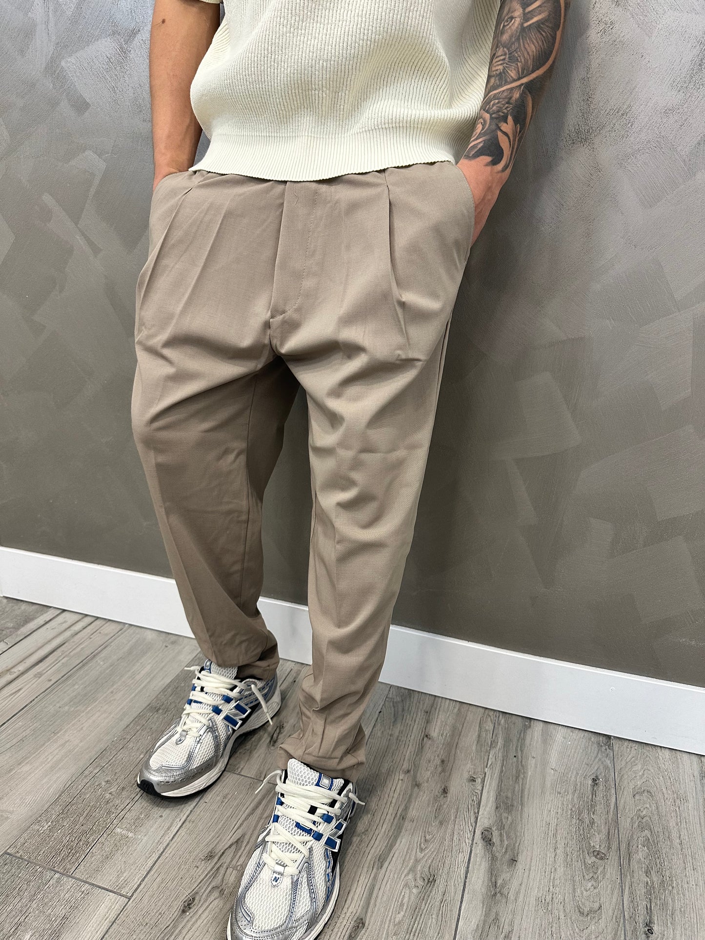 PANTALONE ELEGANT BEIGE SCURO