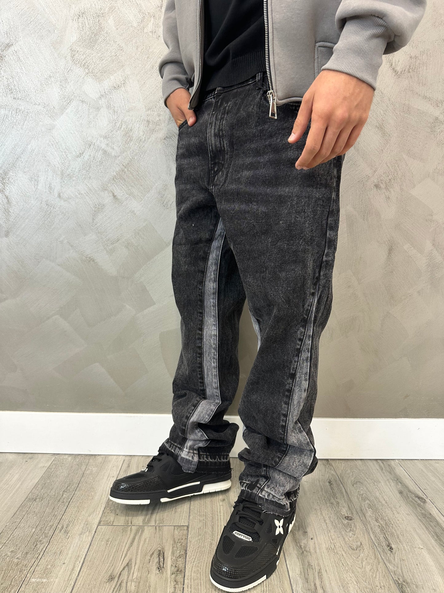 Jeans flared nero