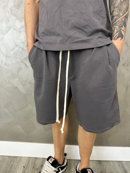 PANTALONCINO GRIGIO COTONE