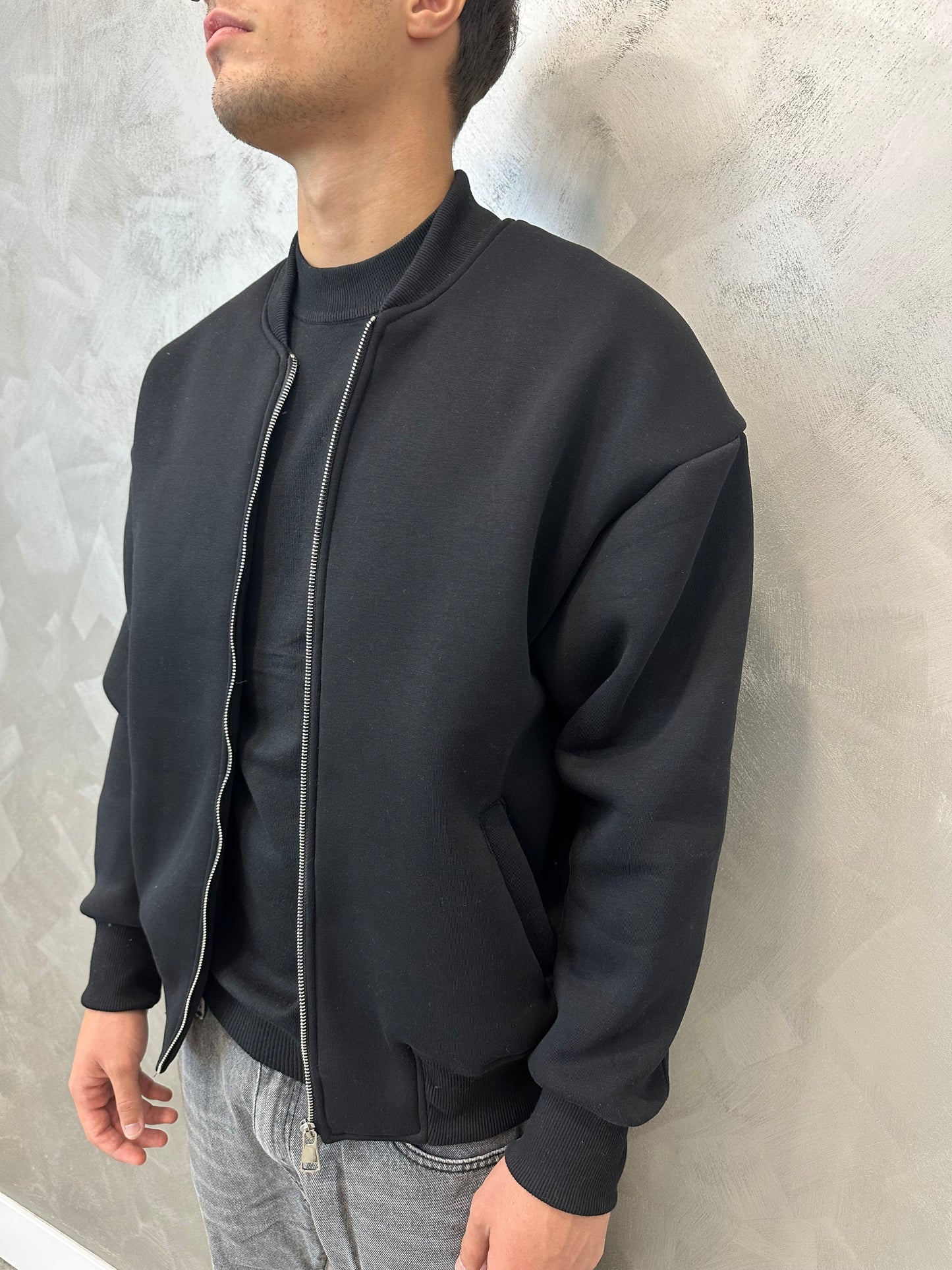 Bomberino felpato nero