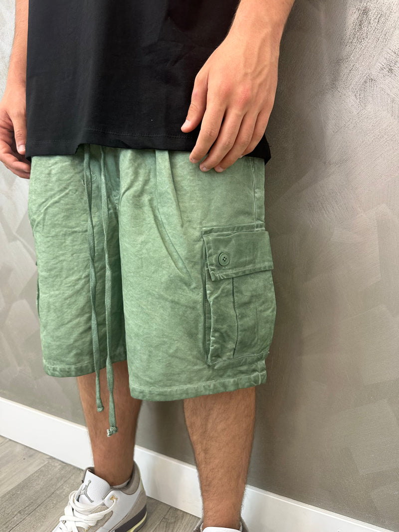 Cargo stone washed verde