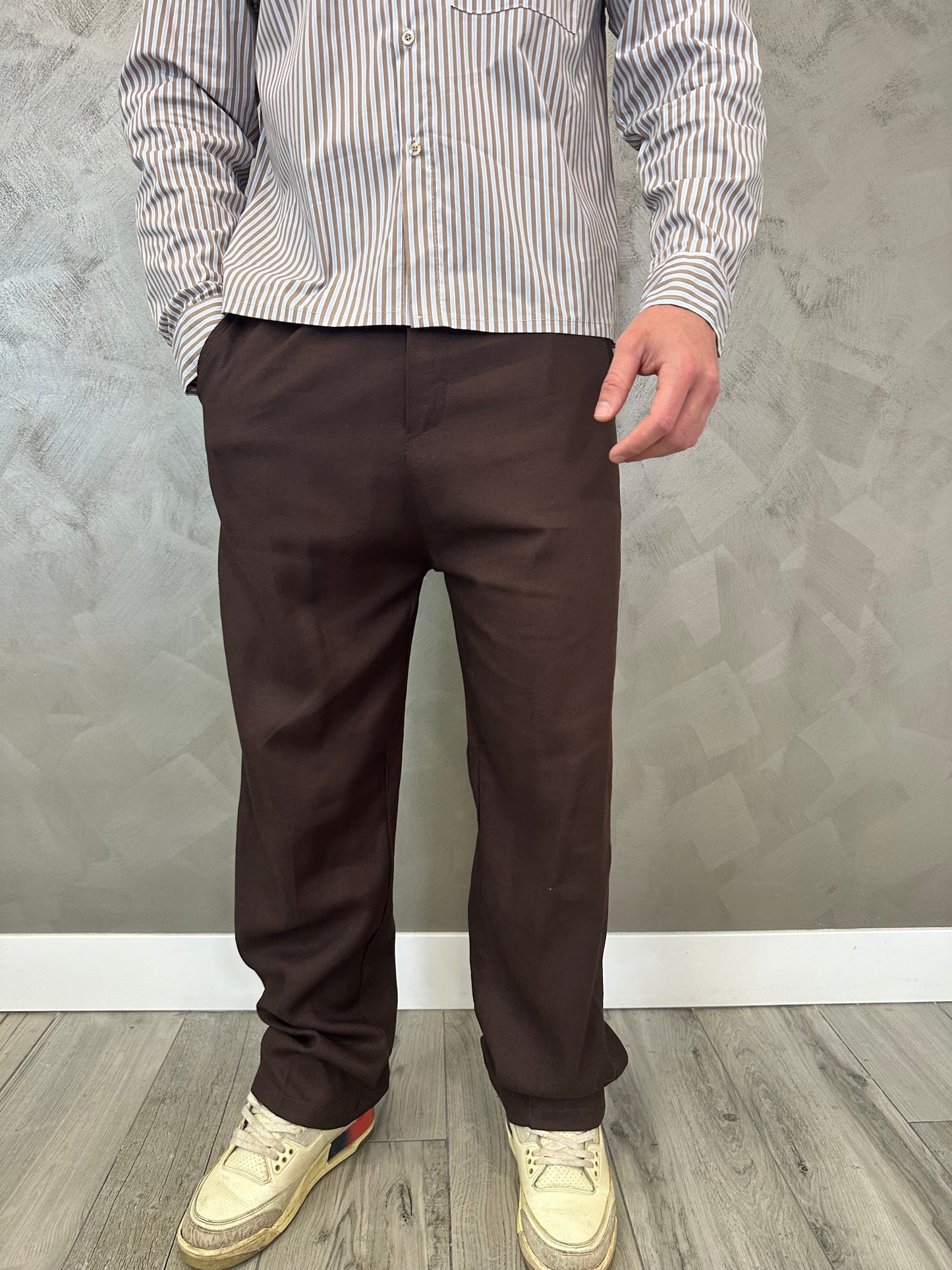 Pantalone Marrone Linen