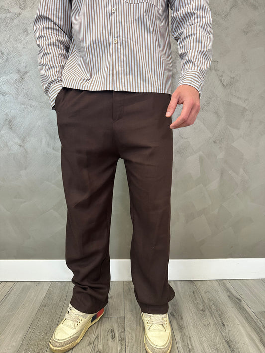 Pantalone Marrone Linen
