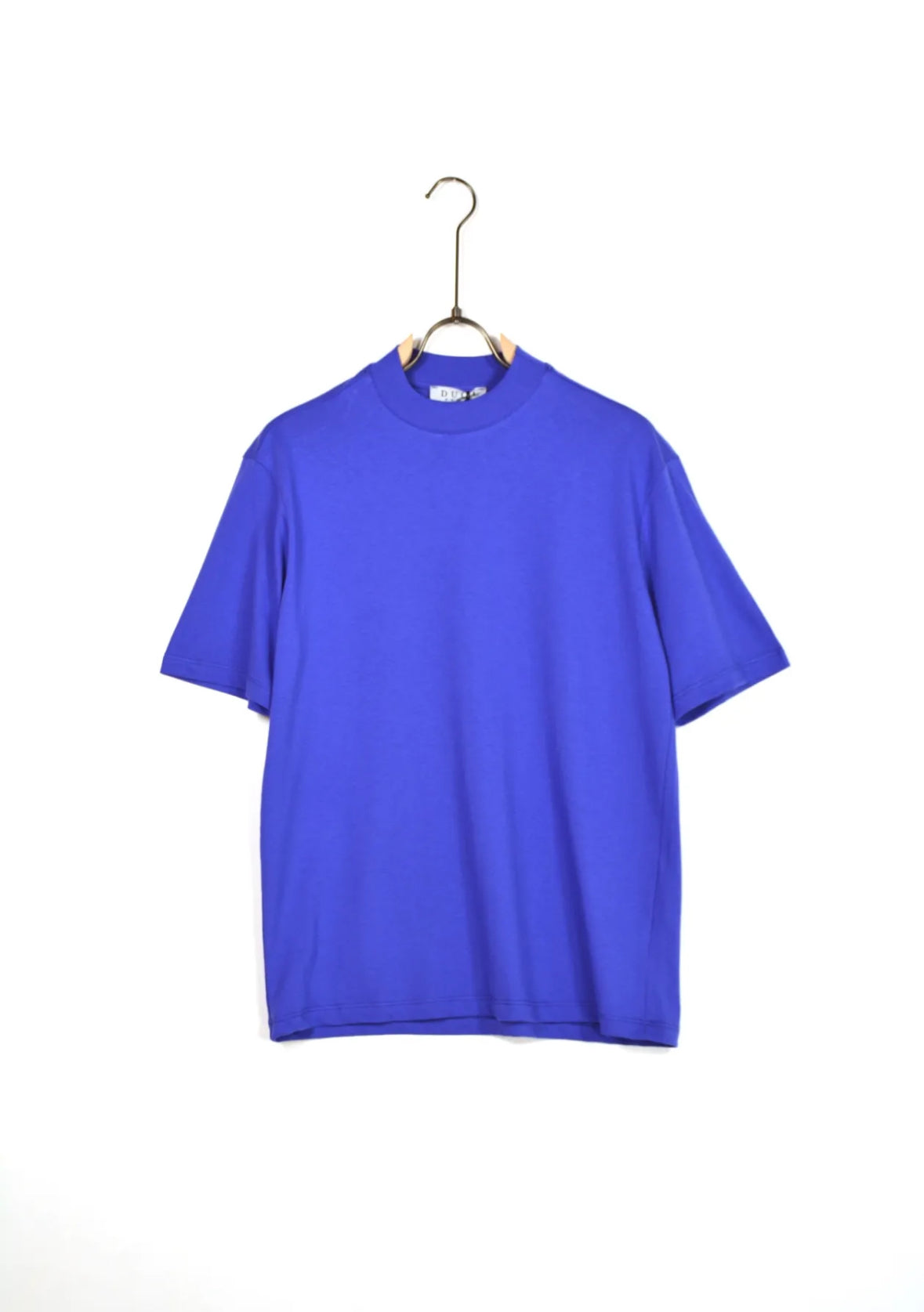 BLUE HIGH COLLAR T-SHIRT