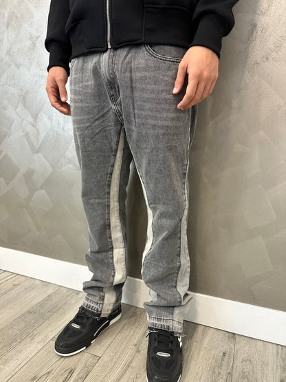 Jeans flared grigio