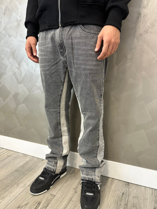 Jeans flared grigio