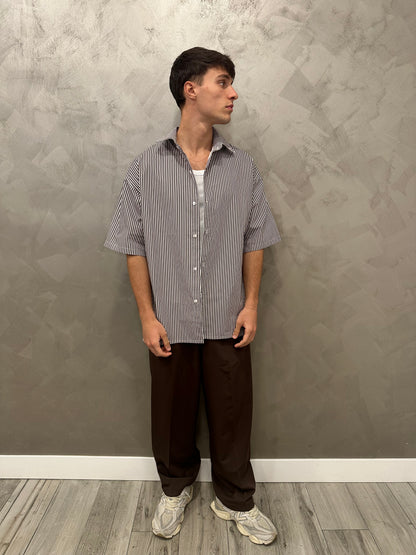 Camicia myk marrone FIT OVERSIZE
