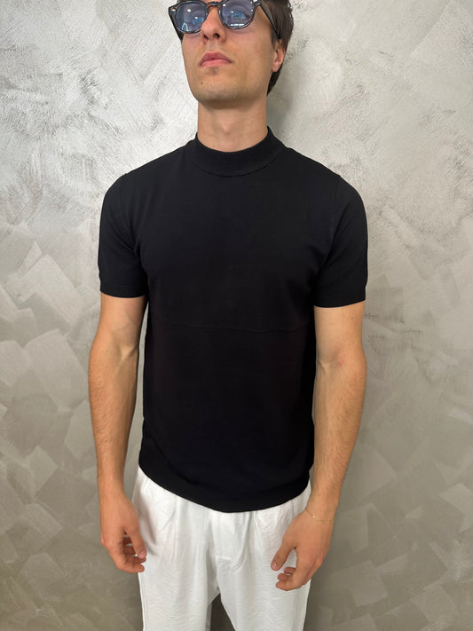 T-shirt in filo black