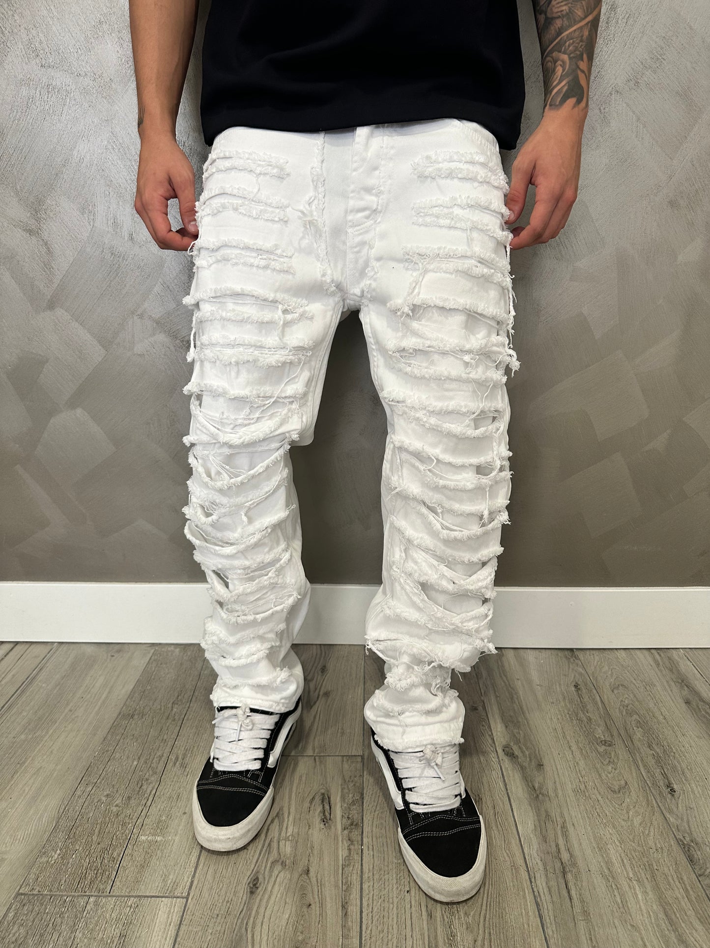 DESTROYED JEANS WHITE