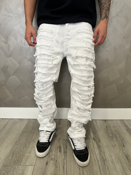 DESTROYED JEANS WHITE