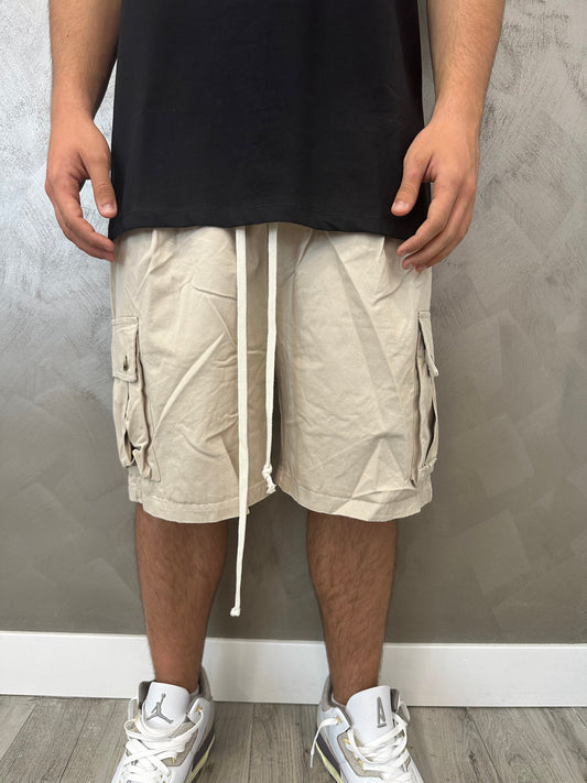 Pantaloncino cargo beige