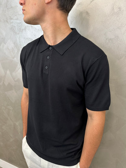 Polo slim fit black