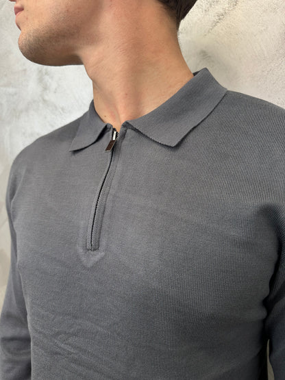 Polo grey zip 2.0