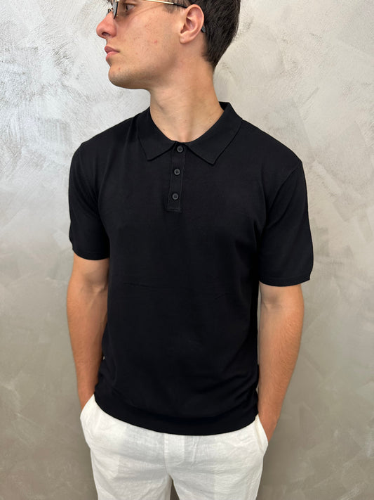 Polo slim fit black