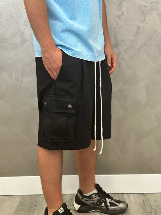 Pantaloncino cargo nero