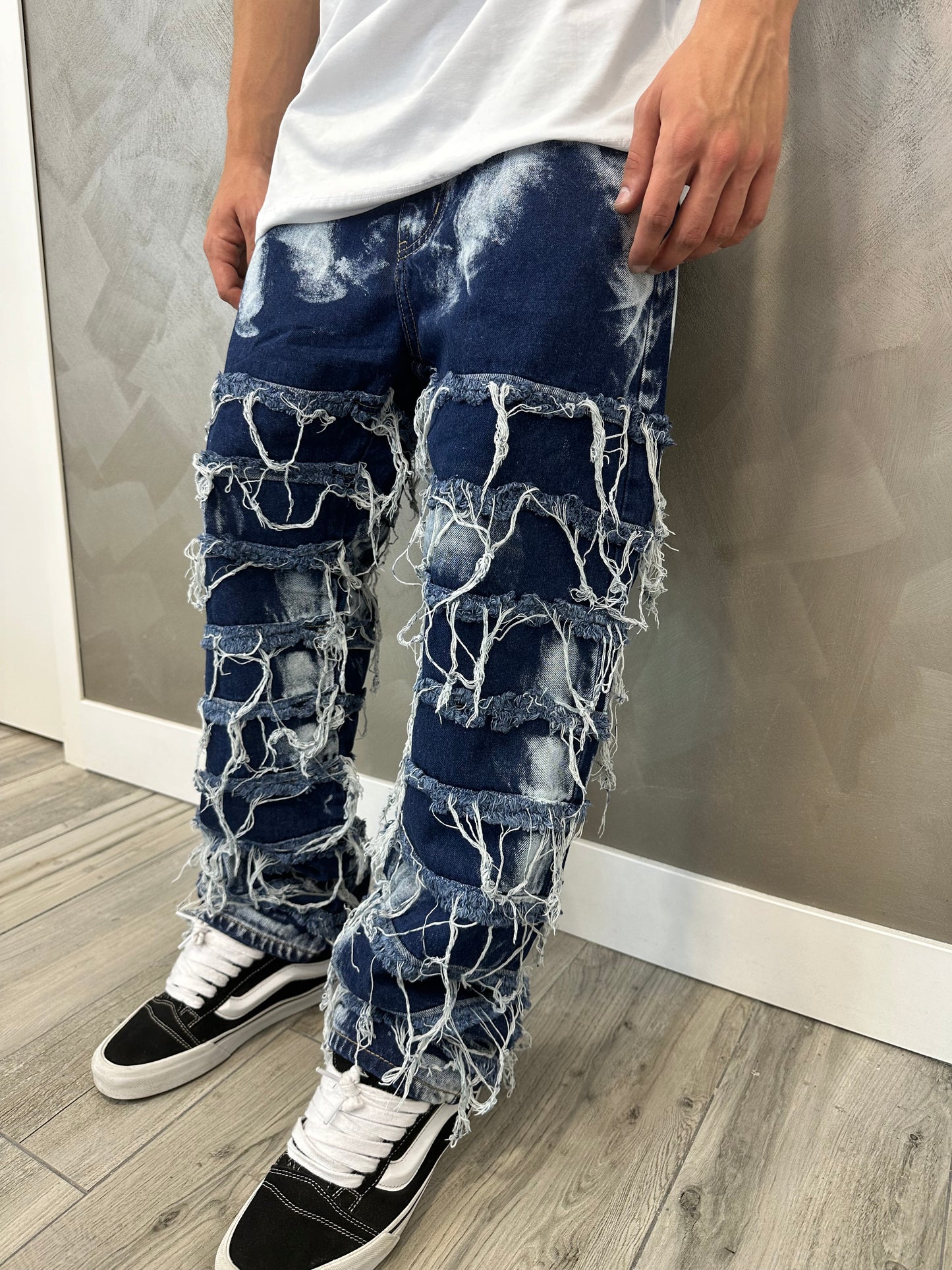 DESTROYED JEANS BLUE