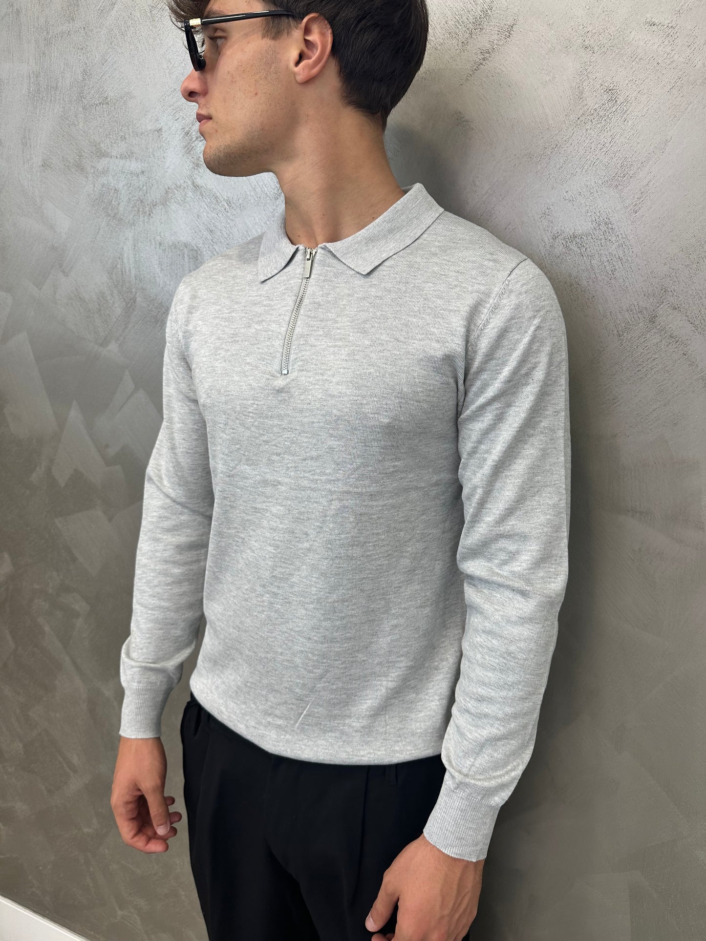 Polo grey zip