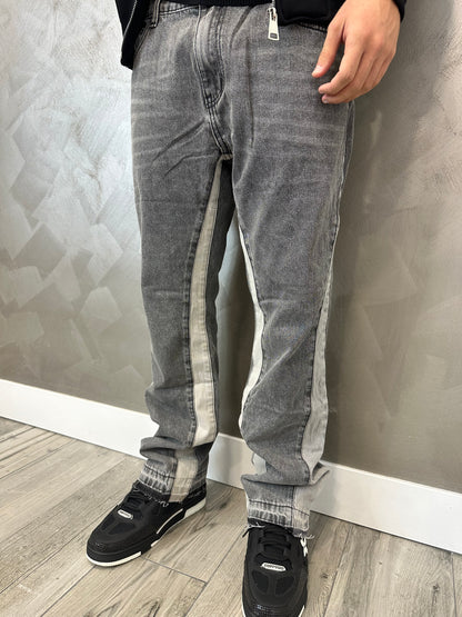 Jeans flared grigio