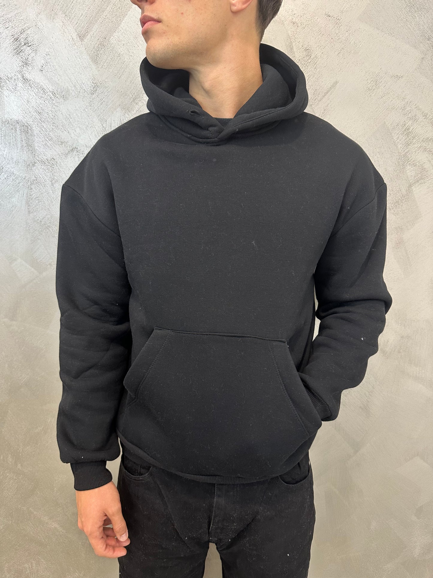 felpa doppio cotone black