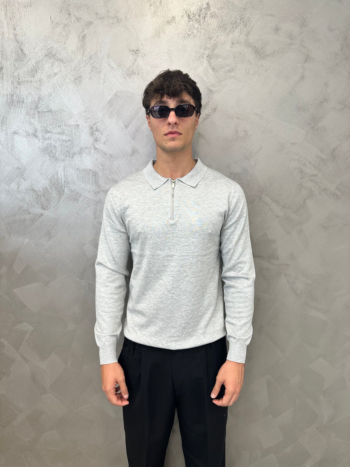 Polo grey zip