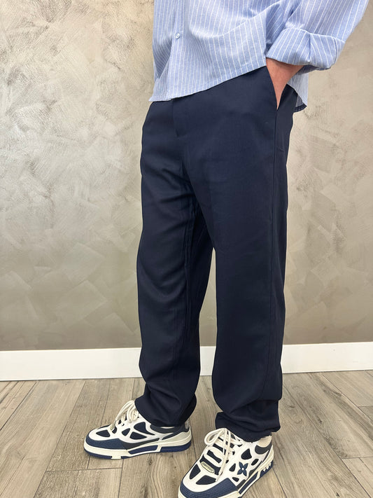Pantalone Blu Notte Linen