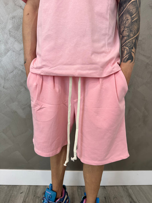 PANTALONCINO ROSA COTONE