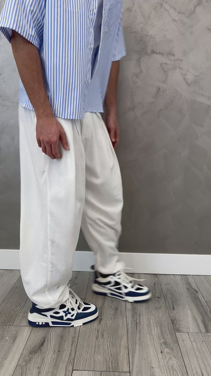 Pantalone Riviera Lino bianco